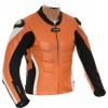 RTX AKIRA Orange Leather Motorcycle Biker Jacket